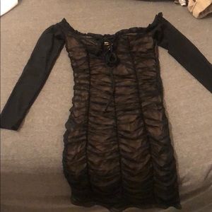 fashion nove lace body con dress